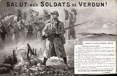 CPA Militaria Salut aux soldats de VErdun ! 