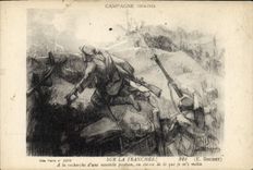 Vintage Postcard Militaria On the Boudet trench