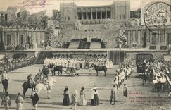 Vintage Postcard Parysatis Theater With the arenas of Beziers the return of hunting