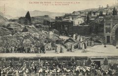 Vintage Postcard Theater the girl of the lyric sun Tragedy in 3 acts funeral march