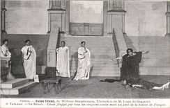 Vintage Postcard Theater Odeon Julius Caesar of William Shakespeare Louis de Gramont the Senate