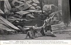 Vintage Postcard Theater Odeon Julius Caesar of William Shakespeare Louis de Gramont the battlefield
