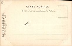 Postal Teatro la vida pública Emile Fabre on se pegó rue Landry