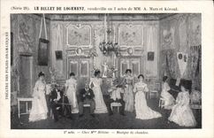 CPA Theatre Le billet de logement Mars Keroul Chez Mme Heloise Musique de chambre 