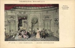 CPA Theatre des Bouffes Parisiens Champignol malgre lui Chez Champignol Grande conversation 