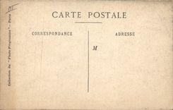 Postal Teatro el Ardeche ilustrado Valles los Baños el casino una representación al aire libre