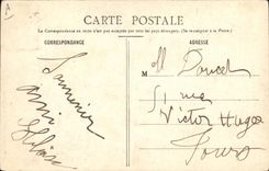 Vintage Postcard Folklore With Sands of Olonne the walk has donkey Martin resists Mule Donkey