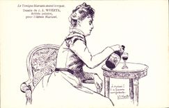 Vintage Postcard Fantasy Illustrator the tonic Mariani Weerts Mariani Album