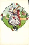 Vintage Postcard Fantasy Illustrator Waltz Hansi Alsace Child