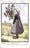 Vintage Postcard Fantasy Illustrator Waltz Hansi Lorraine Child