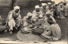 Vintage Postcard Players of dominos