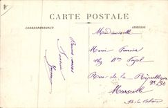 Vintage Postcard Aix in Provence Carnival merry dominos on broken down mobile lottos