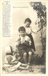 CPA Calendrier Mai 1903 Ecole buissonniere 