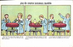 Vintage Postcard Children model Play of race new