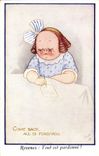 Vintage Postcard Fantasy Illustrator Child Like back Al is forgiven
