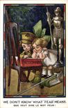 Vintage Postcard Fantasy Illustrator Children Militaria Dictionary