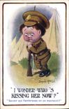 Vintage Postcard Fantasy Illustrator Donald Mc Gill Militaria Child