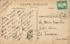 Postal Niño Primera lección Violín