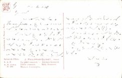 Postal Salón de París Philippar Quinet el pequeño concierto