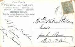 Vintage Postcard Cochon Pig Angel Horseshoe