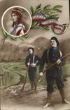 Vintage Postcard Militaria Alpine hunters Marianne