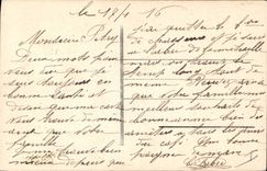 Vintage Postcard Militaria Alpine hunters Homage Alsace Woman