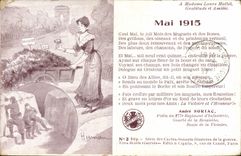 Vintage Postcard Militaria May 1915 Lily of the valley