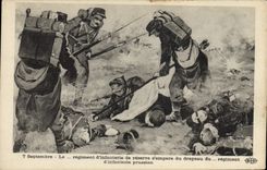 Vintage Postcard Militaria September 7th Regiment of infantry