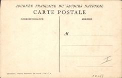 CPA Militaria Secours National Marianne