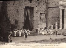 Vintage Postcard Roman Theater Orange Rene Berthon Jacomet a general reception