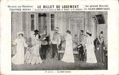 CPA Theatre Le billet de logement Tournee Benery La belle Zulma 