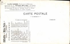 Vintage Postcard Theater Compania Bleated Italy