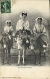 Vintage Postcard Folklore Our amazones Sablaises Donkey Mule