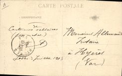 Vintage Postcard Folklore Sands of Olonne the walk has donkeys Ane Mule