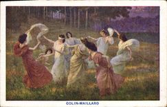 Vintage Postcard Hake Maillard Women
