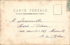 Vintage Postcard Women Man