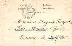 Vintage Postcard Futur marshal Enfant Rocking horse