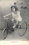 Vintage Postcard Child merry Childhood Tricycle