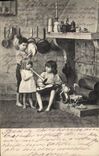 CPA Enfants Trompette Guitare 