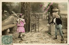 Vintage Postcard Sets of children the wheel