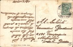 Vintage Postcard Fantasy Illustrator Colombo Woman Dog