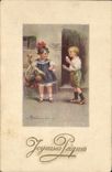 Vintage Postcard Fantaisie Illustrator Colombo Enfants Park