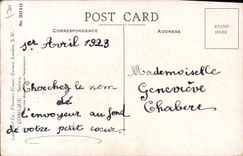 Vintage Postcard Fantasy Illustrator Children Her first spoon!