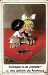 Vintage Postcard Fantasy Illustrator Left Children