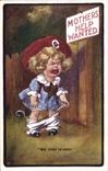 Vintage Postcard Fantasy Illustrator Child Which comes to help me