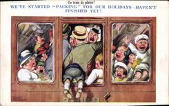 Vintage Postcard Fantasy Illustrator Fred Spurgin Train