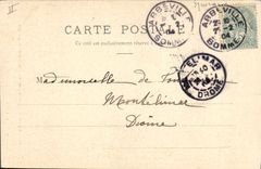 Postal Abbeville Estatua de Lesueur compositor de música