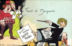 Postal Faust y Margarita Galletas Nantés Ducasse y Guibal CUMBRE