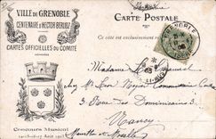 Postal Hector Berlioz en 1839 Centenario Grenoble Ayuda musical