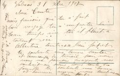 Vintage Postcard Pig Pig Child Baby Violin